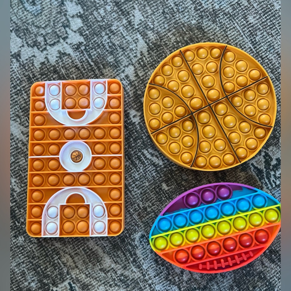 Sports Themed Popits Fidget Toy